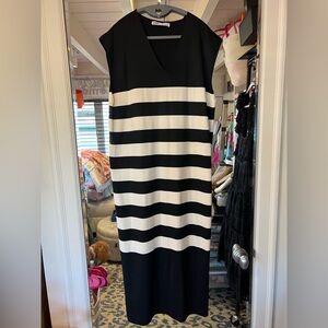 Black and White Striped Dress